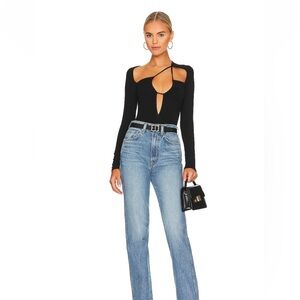 Superdown Aranza Ruched Bodysuit - Long Sleeve